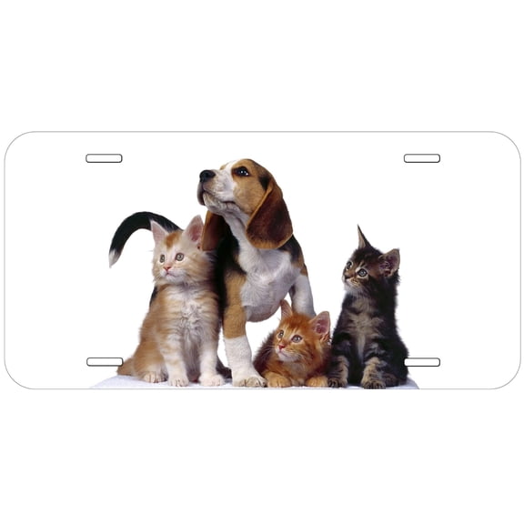 Cat and dog Novelty Car Auto License Plate