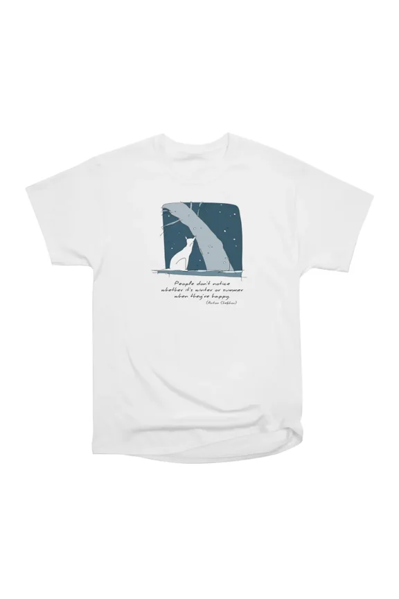 Cat and winter window T-Shirt Tee Gift For Him Merch For Her Apparel For Friend