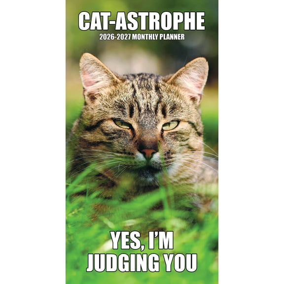 Cat-astrophe 2-Year 2026-27 3.5" x 6.5" Monthly Pocket Planner