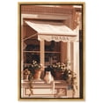 thumbnail image 1 of Cat at the Store Window Canvas Fashion Designer Wall Art by Art Remedy, Gold Frame, 20" x 30", 1 of 7