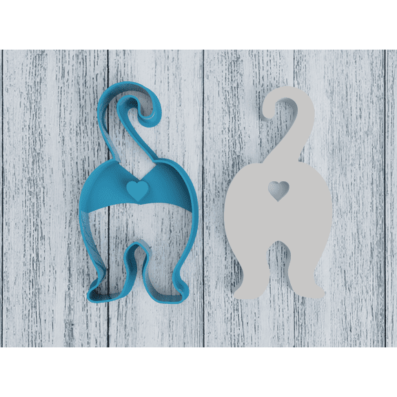 Cat butt Cookie Cutter-Fondant -Sugar Cookies - Fondant - Clay (0023)