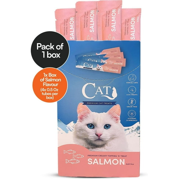 Cat by Scoochie Squeeze-Up Premium Creamy Salmon Lickable Cat Treats, 1CT