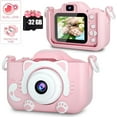 thumbnail image 1 of Cat camera for kids,Upgrade Kids Selfie Camera,HD Digital Video Cameras for Toddler,Mini Rechargeable Toys Camera with 32GB SD Card,Digital Video Cameras for Kids Portable Toy for 3 4 5 6 7 8 Year, 1 of 12