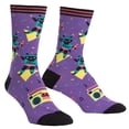 thumbnail image 1 of Cat-ercise One Size Fits Most Purple Ladies Crew Socks, 1 of 1