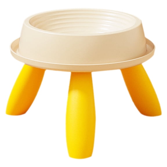 Cat food stand Cat Feeding Table Cat Dishes Elevated High Cat Bowl Anti Vomit Pet Feeder Raised Dish For Puppy Daily Use Feeding Veterinary Recommended elevated cat feeding station(Yellow,5.51x1.57")