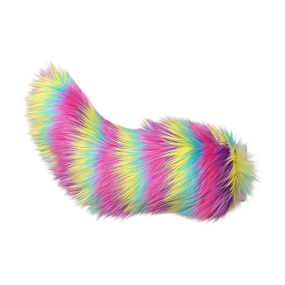 Cat for Young Faux Rainbow Tail Halloween for Halloween Party 12 Inch