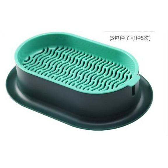 Homoyoyo Cat Grass Planter 2 Sets Plastic Soilless Planting Box for Growing Cat Grass Indoor