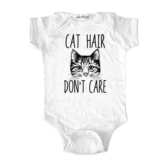 Cat hair don't care (design4) - wallsparks cute & funny Brand - baby one piece bodysuit - Great baby shower gift!