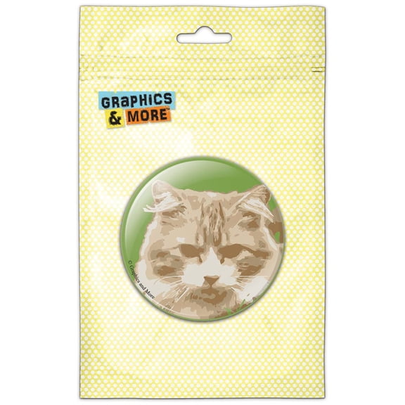 Cat in Grass Refrigerator Button Magnet
