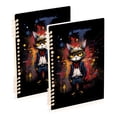 thumbnail image 1 of Cat in Suit Ring Binder Notebook Journey Note Diary College Ruled Spiral Notebook Study Loose Leaf Paper A5 60 Pages, 1 of 8