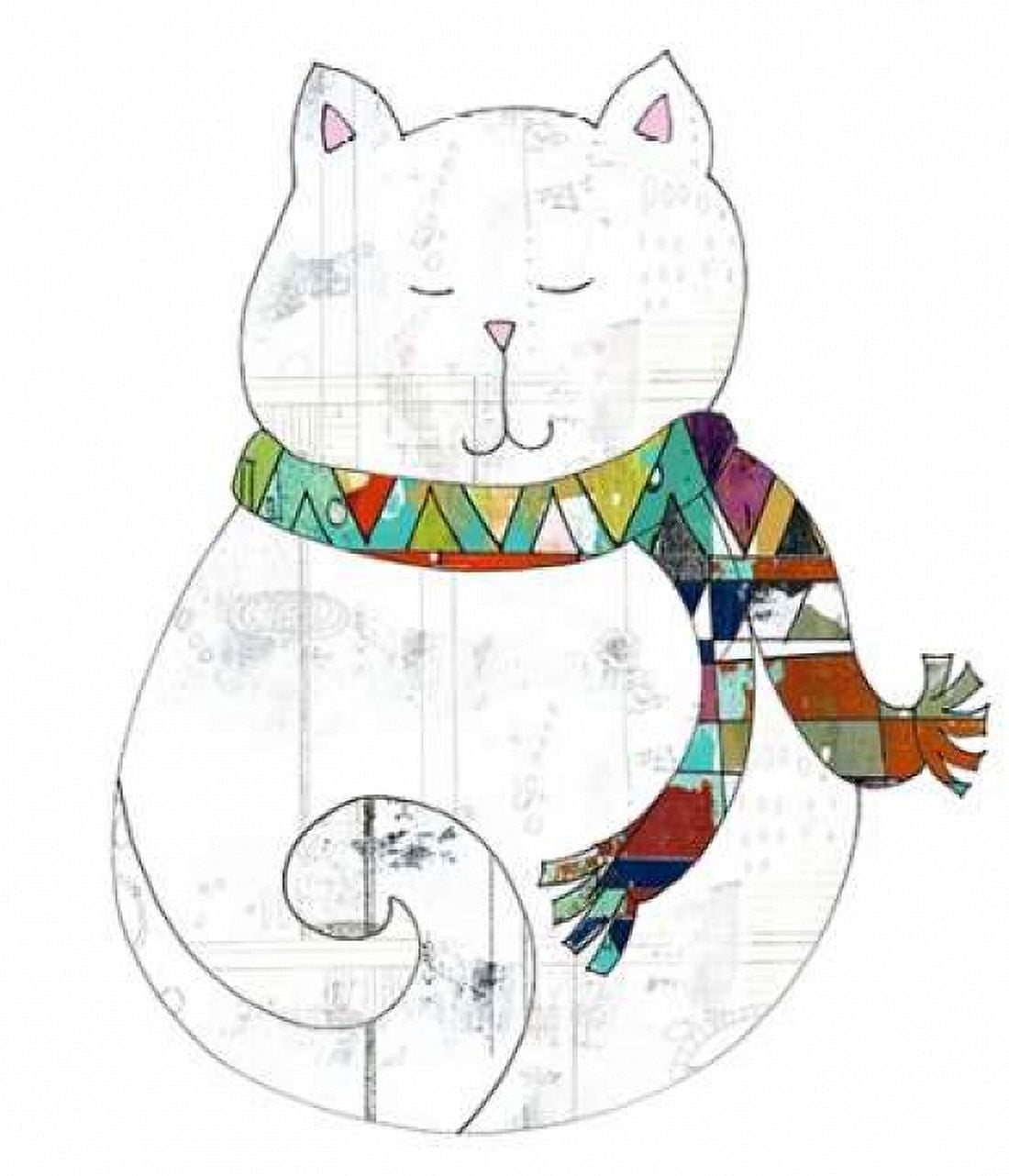 Cat in a Scarf Canvas Art - Sarah Ogren (24 x 24)