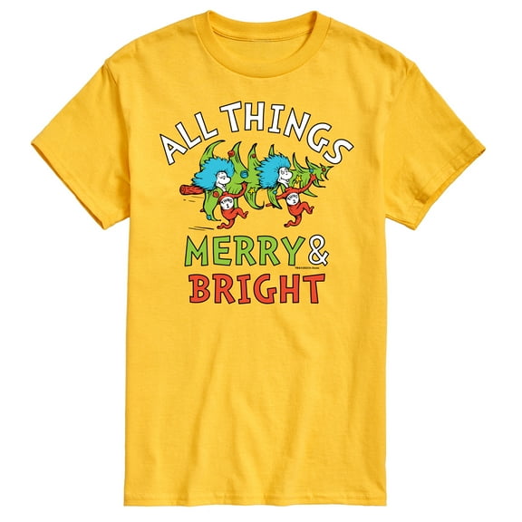 Cat in the Hat - All Things Merry And Bright - Men's Short Sleeve Graphic T-Shirt