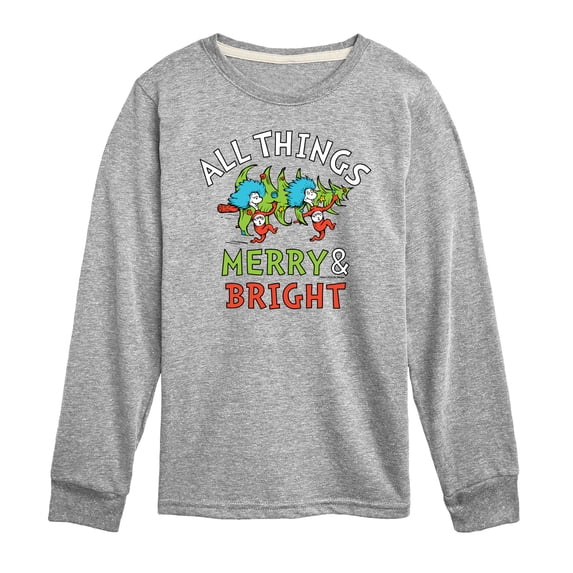 Cat in the Hat - All Things Merry And Bright - Toddler And Youth Long Sleeve Graphic T-Shirt