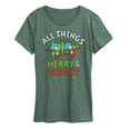 thumbnail image 1 of Cat in the Hat - All Things Merry And Bright - Women's Short Sleeve Graphic T-Shirt, 1 of 5