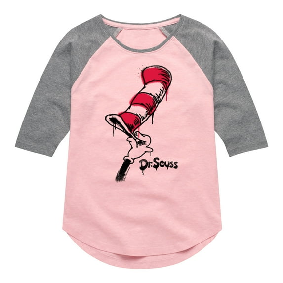 Cat in the Hat - Cat In The Street - Toddler & Youth Girls Raglan Graphic T-Shirt