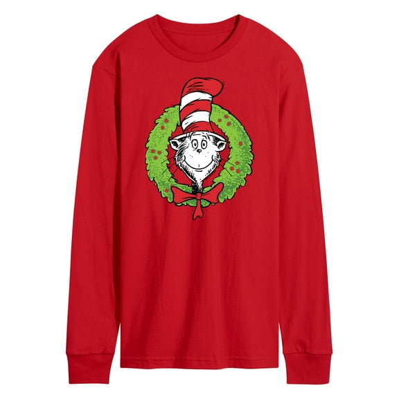 The Cat in the Hat - Cat Wreath - Men's Long Sleeve T-Shirt