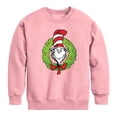 thumbnail image 1 of The Cat in the Hat - Cat Wreath - Toddler And Youth Crewneck Fleece Sweatshirt, 1 of 4