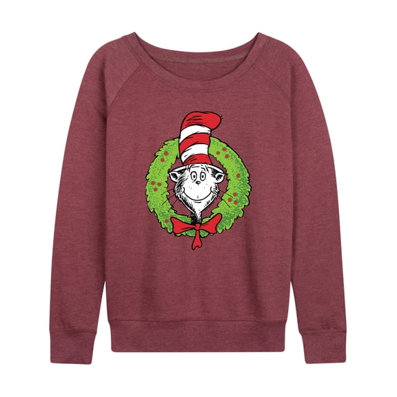 The Cat in the Hat - Cat Wreath - Women's Raglan Graphic T-Shirt