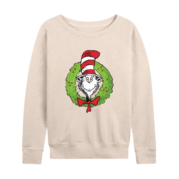 The Cat in the Hat - Cat Wreath - Women's Raglan Graphic T-Shirt