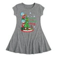 thumbnail image 1 of Cat in the Hat - Christmas Is A Family Thing  - Toddler And Youth Girls Fit And Flare Dress, 1 of 1