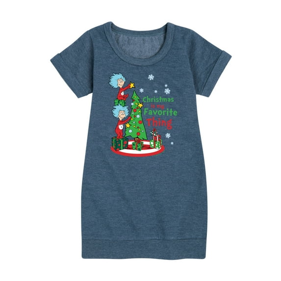 Cat in the Hat - Christmas Is A Family Thing - Toddler And Youth Girls Fleece Dress