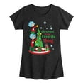 thumbnail image 1 of Cat in the Hat - Christmas Is A Family Thing  - Toddler And Youth Girls Short Sleeve Graphic T-Shirt, 1 of 6
