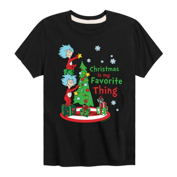 Cat in the Hat - Christmas Is A Family Thing - Toddler And Youth Short Sleeve Graphic T-Shirt