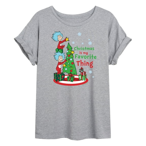 Cat in the Hat - Christmas Is A Family Thing - Women's Oversized T-Shirt