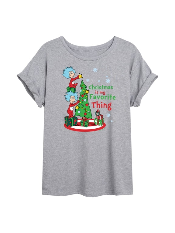 Cat in the Hat - Christmas Is A Family Thing - Women's Oversized T-Shirt