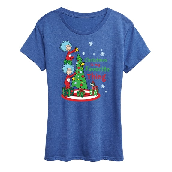 Cat in the Hat - Christmas Is A Family Thing - Women's Short Sleeve Graphic T-Shirt