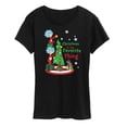 thumbnail image 1 of Cat in the Hat - Christmas Is A Family Thing - Women's Short Sleeve Graphic T-Shirt, 1 of 6