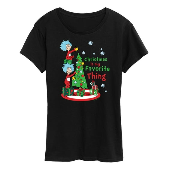 Cat in the Hat - Christmas Is A Family Thing - Women's Short Sleeve Graphic T-Shirt