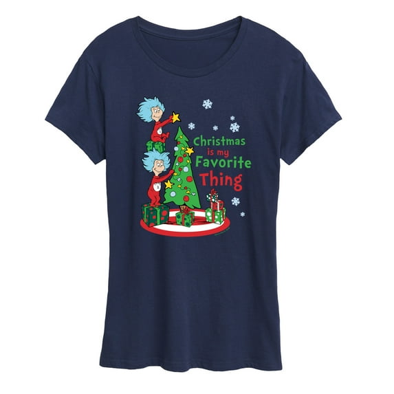 Cat in the Hat - Christmas Is A Family Thing - Women's Short Sleeve Graphic T-Shirt