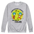 thumbnail image 1 of The Cat in the Hat - Christmas Lights Are My Favorite Color - Men's Crew Neck Fleece Pullover, 1 of 5