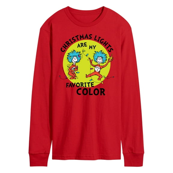 The Cat in the Hat - Christmas Lights Are My Favorite Color - Men's Long Sleeve T-Shirt