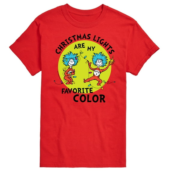 The Cat in the Hat - Christmas Lights Are My Favorite Color - Men's Short Sleeve Graphic T-Shirt