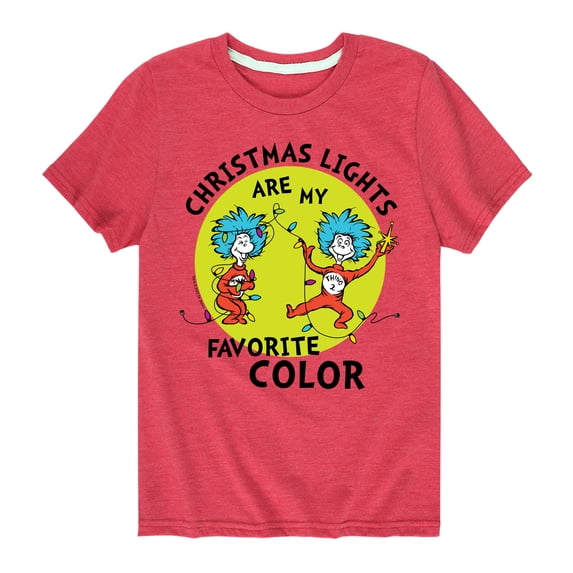 The Cat in the Hat - Christmas Lights Are My Favorite Color - Toddler And Youth Short Sleeve Graphic T-Shirt