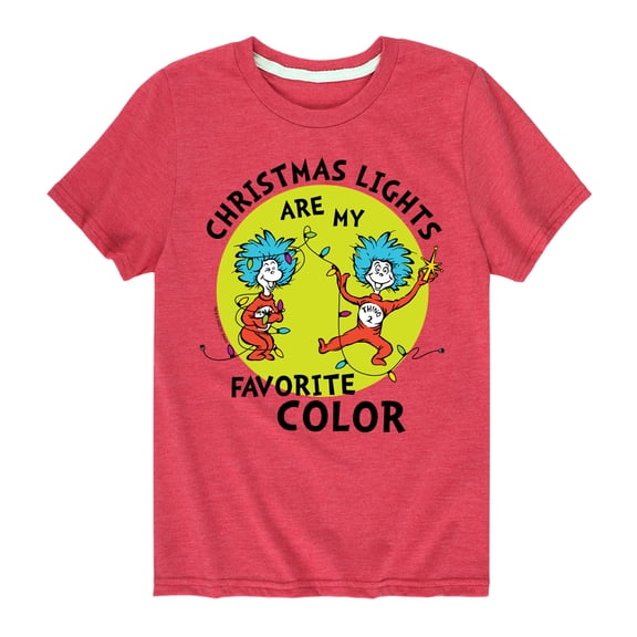 The Cat in the Hat - Christmas Lights Are My Favorite Color - Toddler And Youth Short Sleeve Graphic T-Shirt