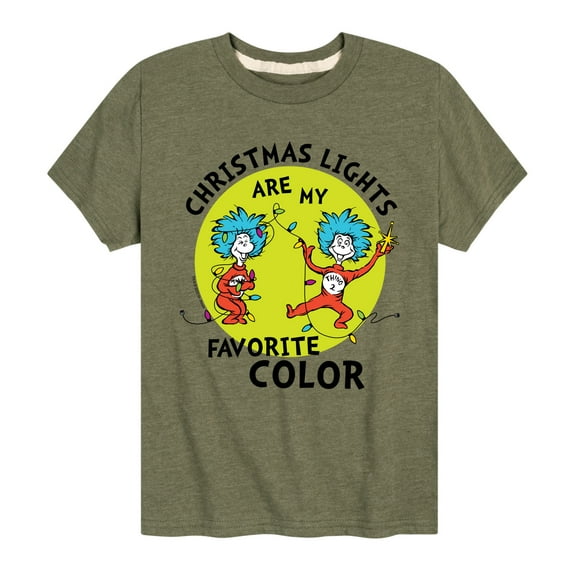 The Cat in the Hat - Christmas Lights Are My Favorite Color - Toddler And Youth Short Sleeve Graphic T-Shirt