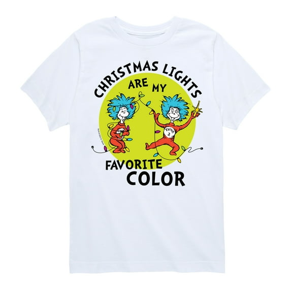 The Cat in the Hat - Christmas Lights Are My Favorite Color - Toddler And Youth Short Sleeve Graphic T-Shirt