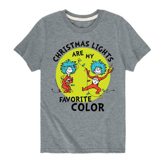 The Cat in the Hat - Christmas Lights Are My Favorite Color - Toddler And Youth Short Sleeve Graphic T-Shirt