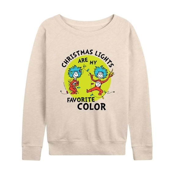 The Cat in the Hat - Christmas Lights Are My Favorite Color - Women's Raglan Graphic T-Shirt