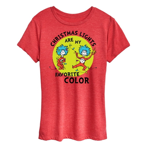 The Cat in the Hat - Christmas Lights Are My Favorite Color - Women's Short Sleeve Graphic T-Shirt