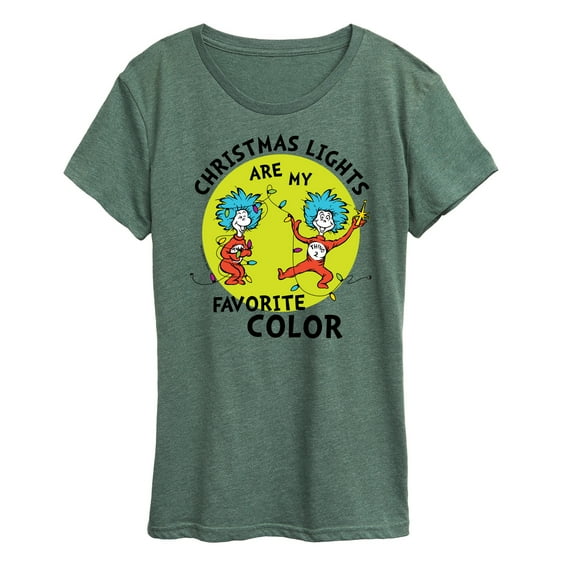 The Cat in the Hat - Christmas Lights Are My Favorite Color - Women's Short Sleeve Graphic T-Shirt
