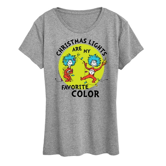 The Cat in the Hat - Christmas Lights Are My Favorite Color - Women's Short Sleeve Graphic T-Shirt