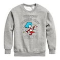 thumbnail image 1 of Cat in the Hat - Christmas Morning Crew Thing 1 - Toddler And Youth Crewneck Fleece Sweatshirt, 1 of 5