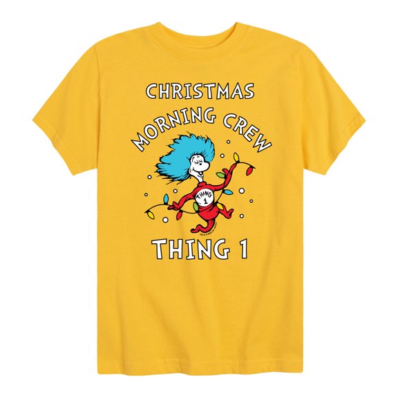 Cat in the Hat - Christmas Morning Crew Thing 1 - Toddler And Youth Short Sleeve Graphic T-Shirt