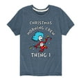 thumbnail image 1 of Cat in the Hat - Christmas Morning Crew Thing 1 - Toddler And Youth Short Sleeve Graphic T-Shirt, 1 of 5