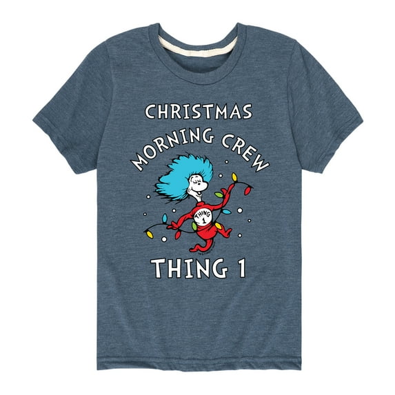 Cat in the Hat - Christmas Morning Crew Thing 1 - Toddler And Youth Short Sleeve Graphic T-Shirt