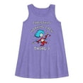 thumbnail image 1 of Cat in the Hat - Christmas Morning Crew Thing 1  - Toddler and Youth Girls A-line Dress, 1 of 4